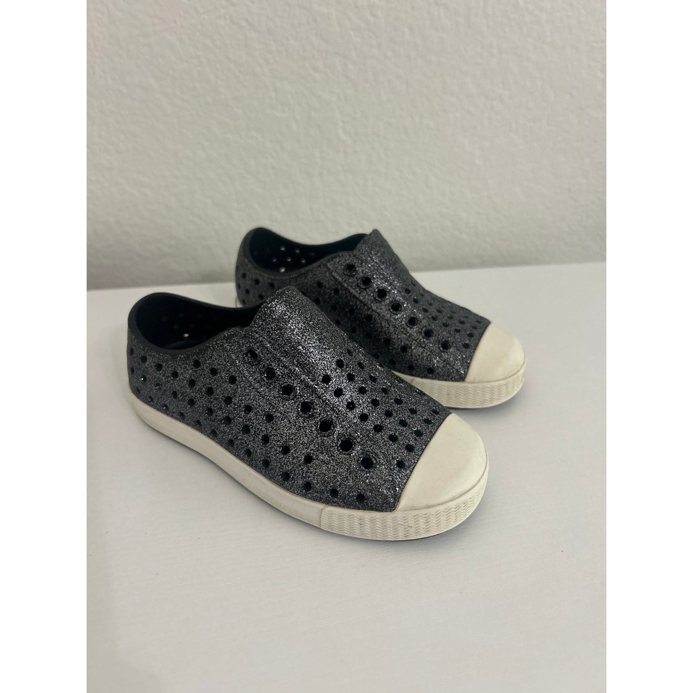 Black Glitter Toddler Natives Little Kid Size 9c